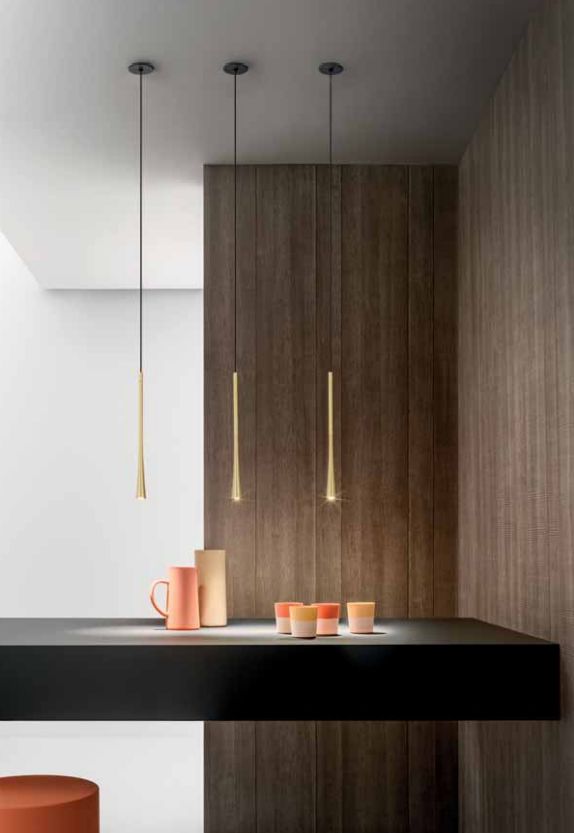 GEALUCE Sospensione ad incasso singola con montatura in alluminio bianco-nero-oro satinato LED DAFNE GEALUCE Sospensione ad incasso singola con montatura in alluminio bianco-nero-oro satinato LED DAFNE